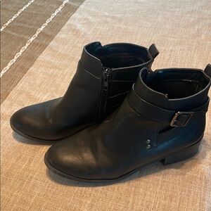 Black Leather Chelsea Ankle Boots